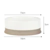 824301_4 Scandi 2 Piece Non Tip Pet Food & Water Bowl - Cream