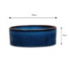829092_4 Reactive Glaze 2 Piece Dog Food & Water Bowl Set - Midnight Blue