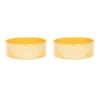 829177_2 Aztec 2 Piece Dog Food & Water Bowl Set - Sunflower Yellow