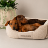 c377c8ae-2110-4fc2-b210-4d1cf6819aa0 Chester Box Dog Bed - Beige & Charcoal Grey